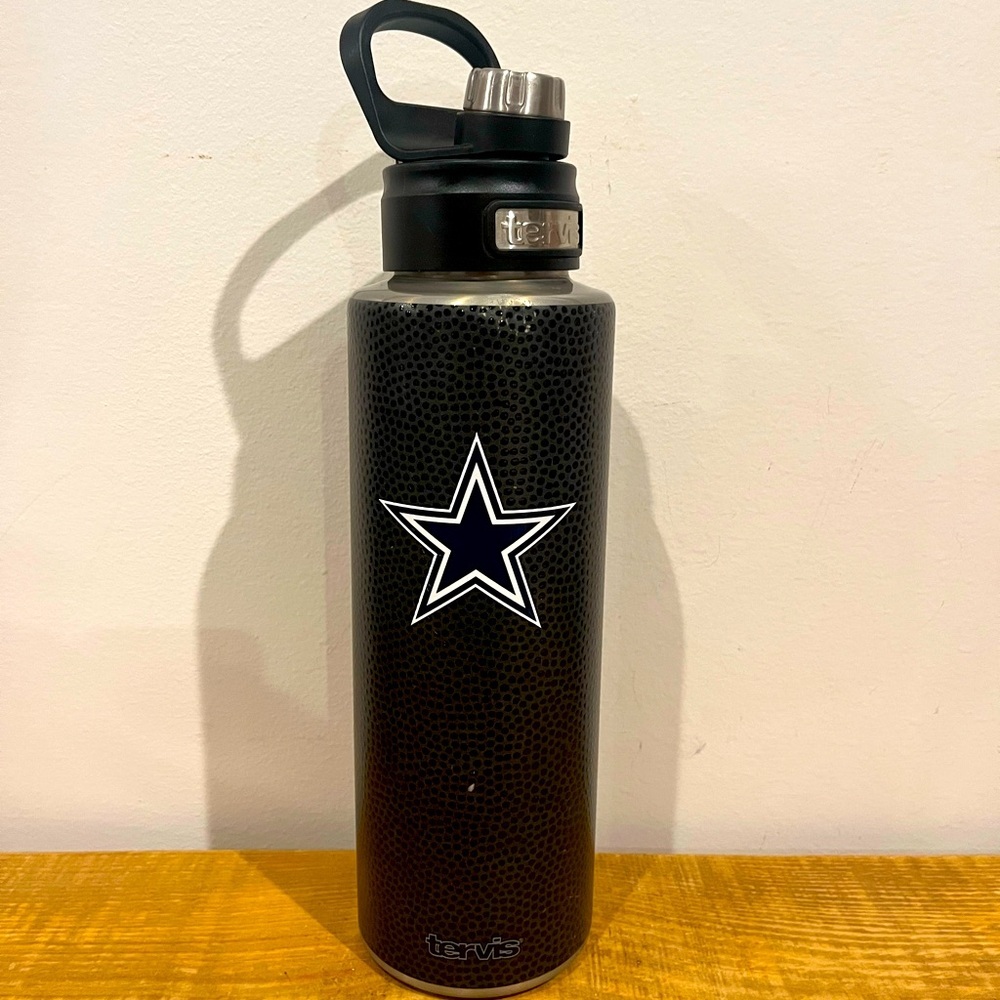 Tervis tumbler stainless steel leather black cowboys football team XL